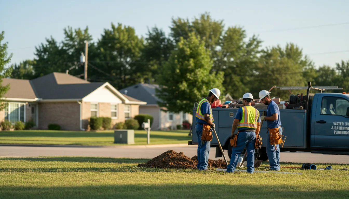 Residential water line and bathroom plumbing service in Freeport, MN